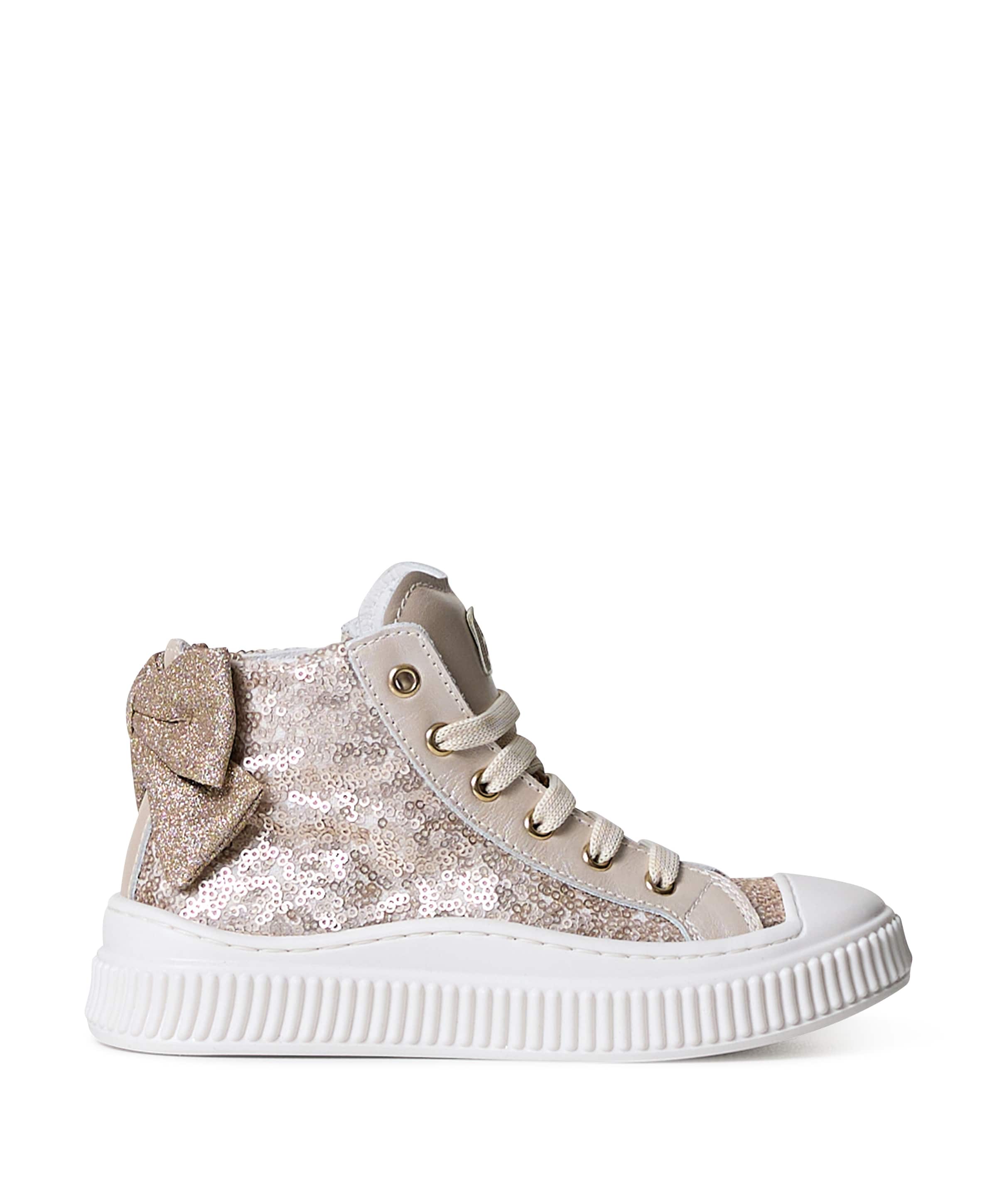 Beberlis meisjes veterschoenen beige