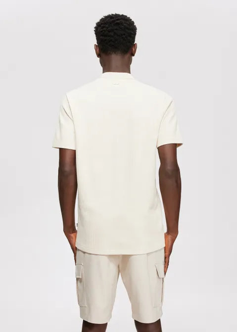 Polo met rits off-white (CREME.L)