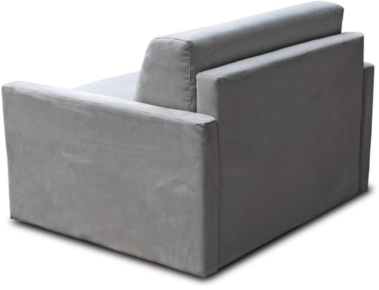 CITY - Fauteuil convertible Aosta microfibre gris clair couchage 75x195 cm
