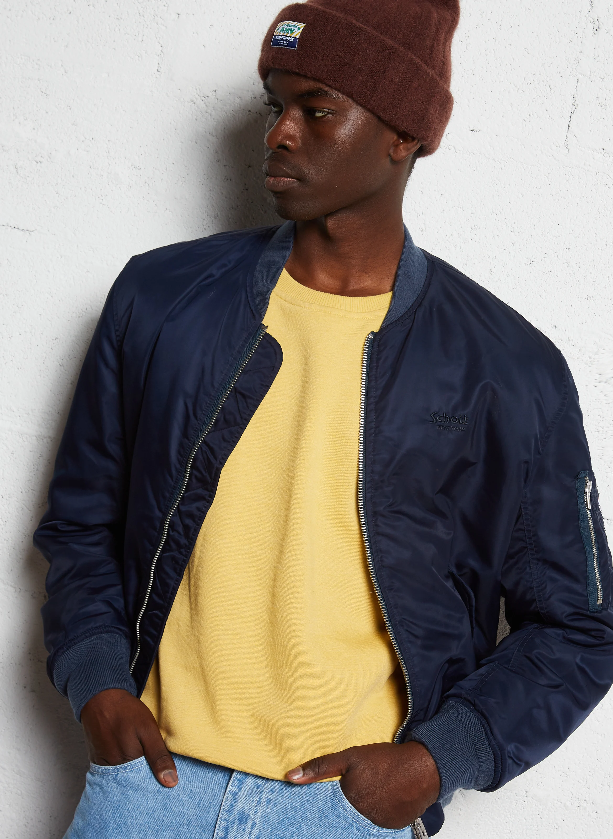 Blouson ample vintage| Bleu