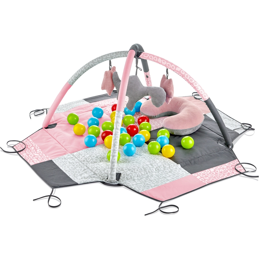 babyGO - Spielmatte mit Bällen rosa