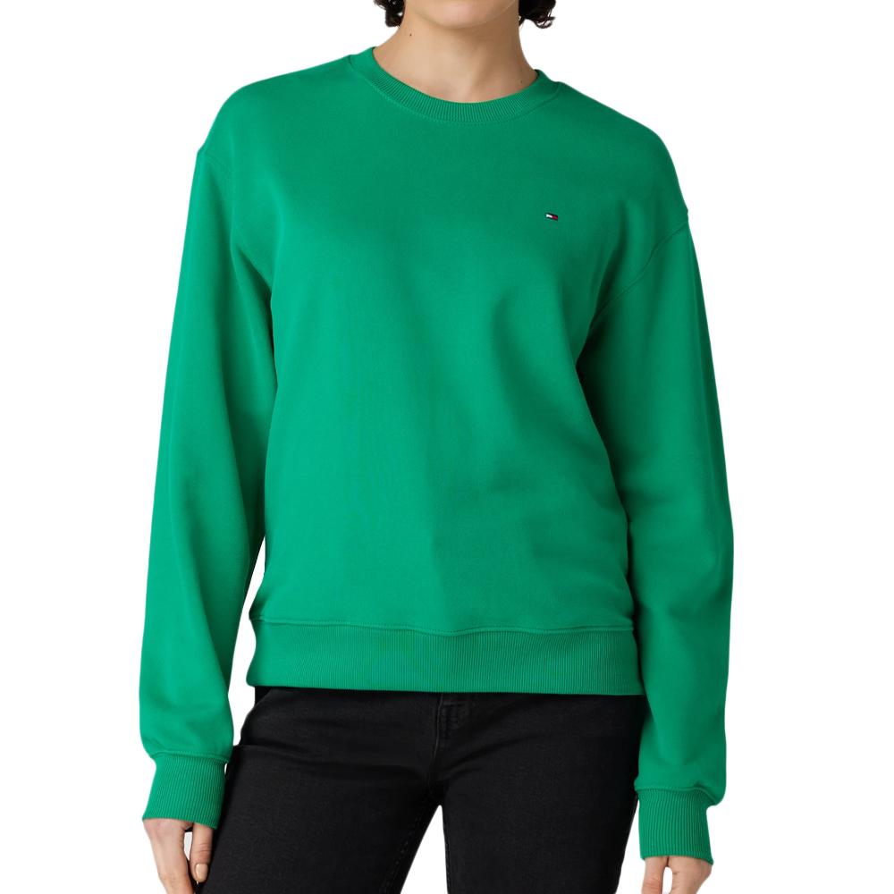 Tommy Hilfiger Sweat Vert Femme Tommy Hilfiger On Chest WW0WW41246
