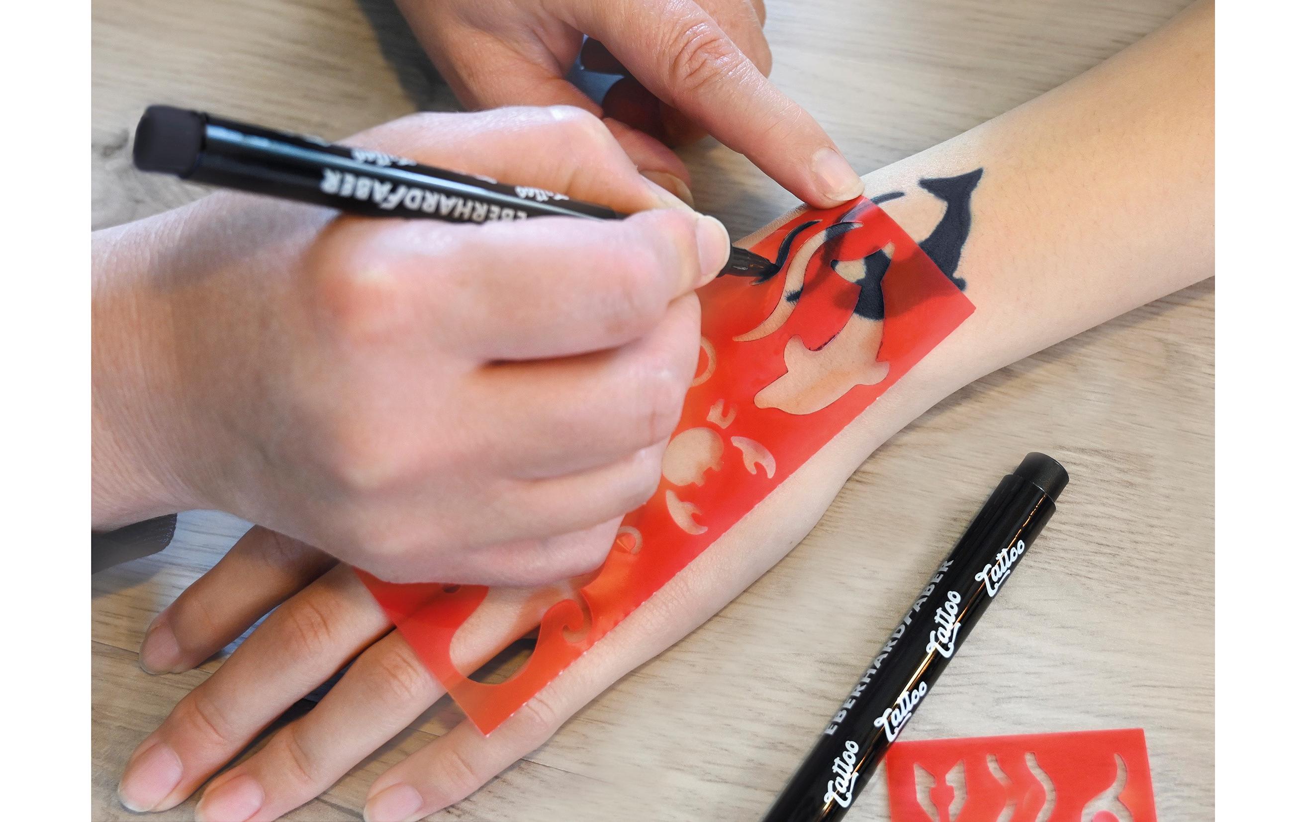 Tattoostift inkl. Schablonen, 2 StückStifte für den Tattoo-Trend