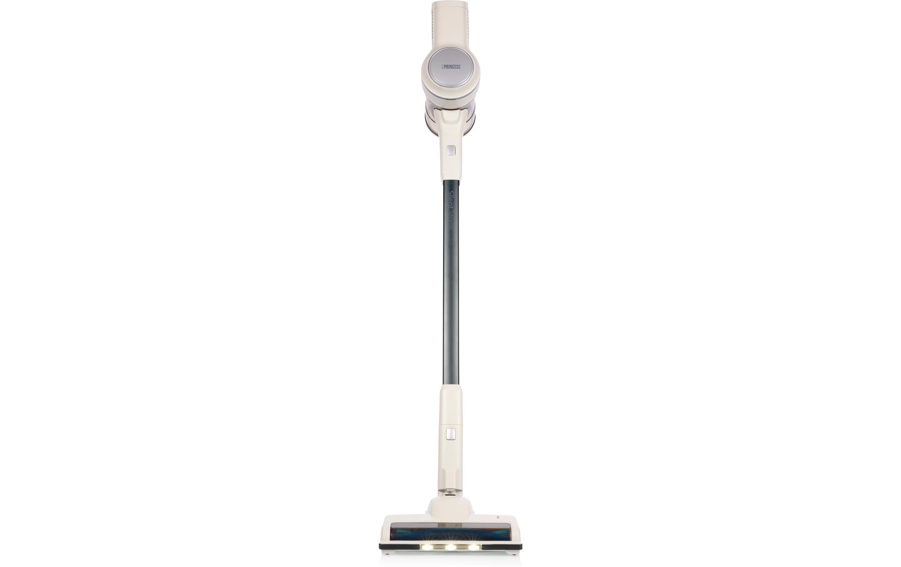 Akku-Hand- und Stielsauger Silber/Weiss<br>Kabelloser Staubsauger mit 3 Geschwindigkeitsstufen