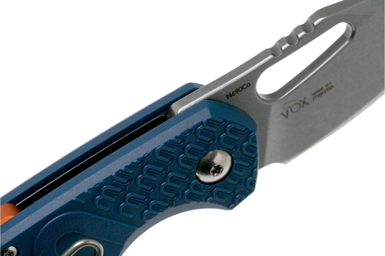 MKM Isonzo FX03-3PBL Clip point Blue FRN zakmes, Jesper Voxnaes design
