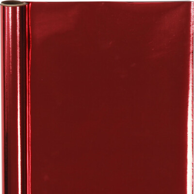 Gavepapir - Rød Ensfarvet - B 50 CM - 65 G - 4 M