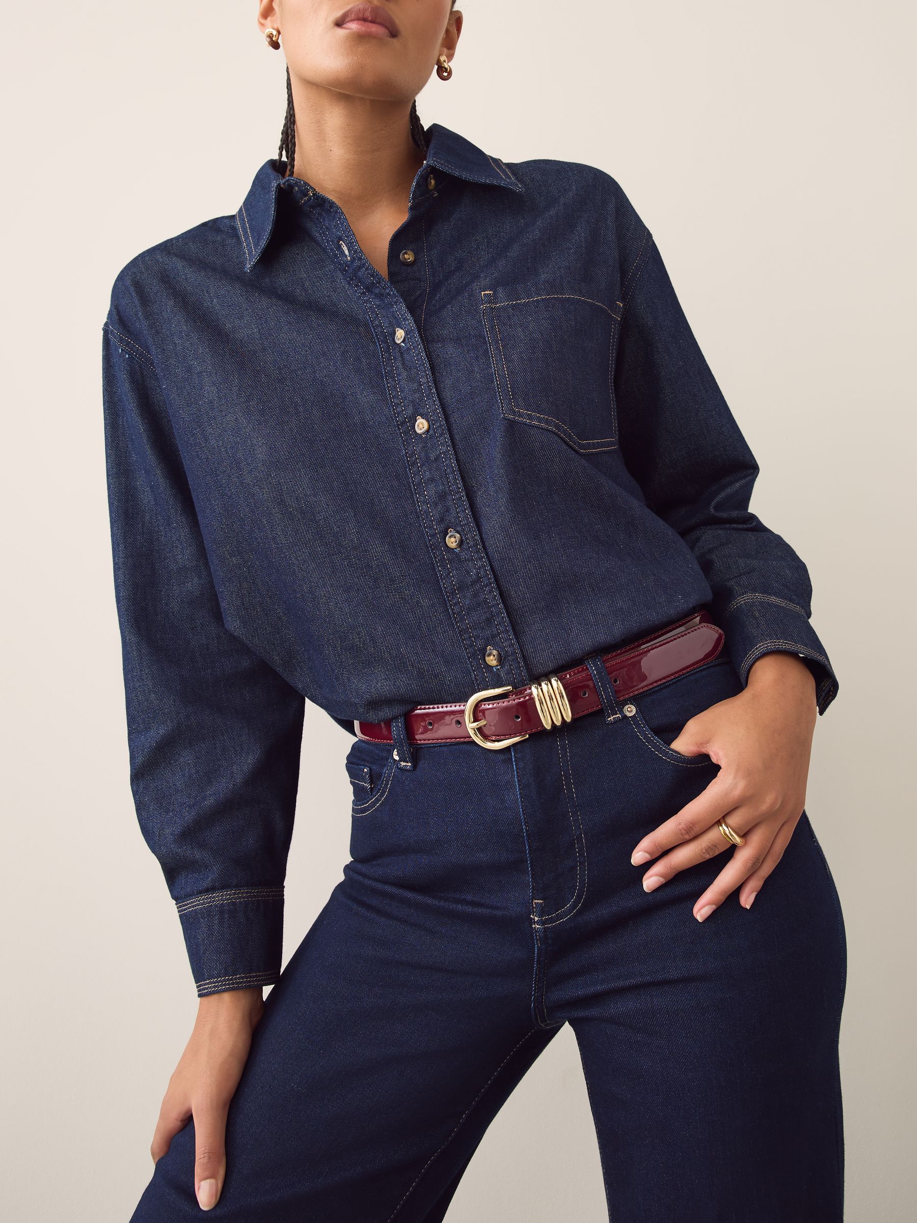 Bordeauxrood - High Shine Regular PU Belt
