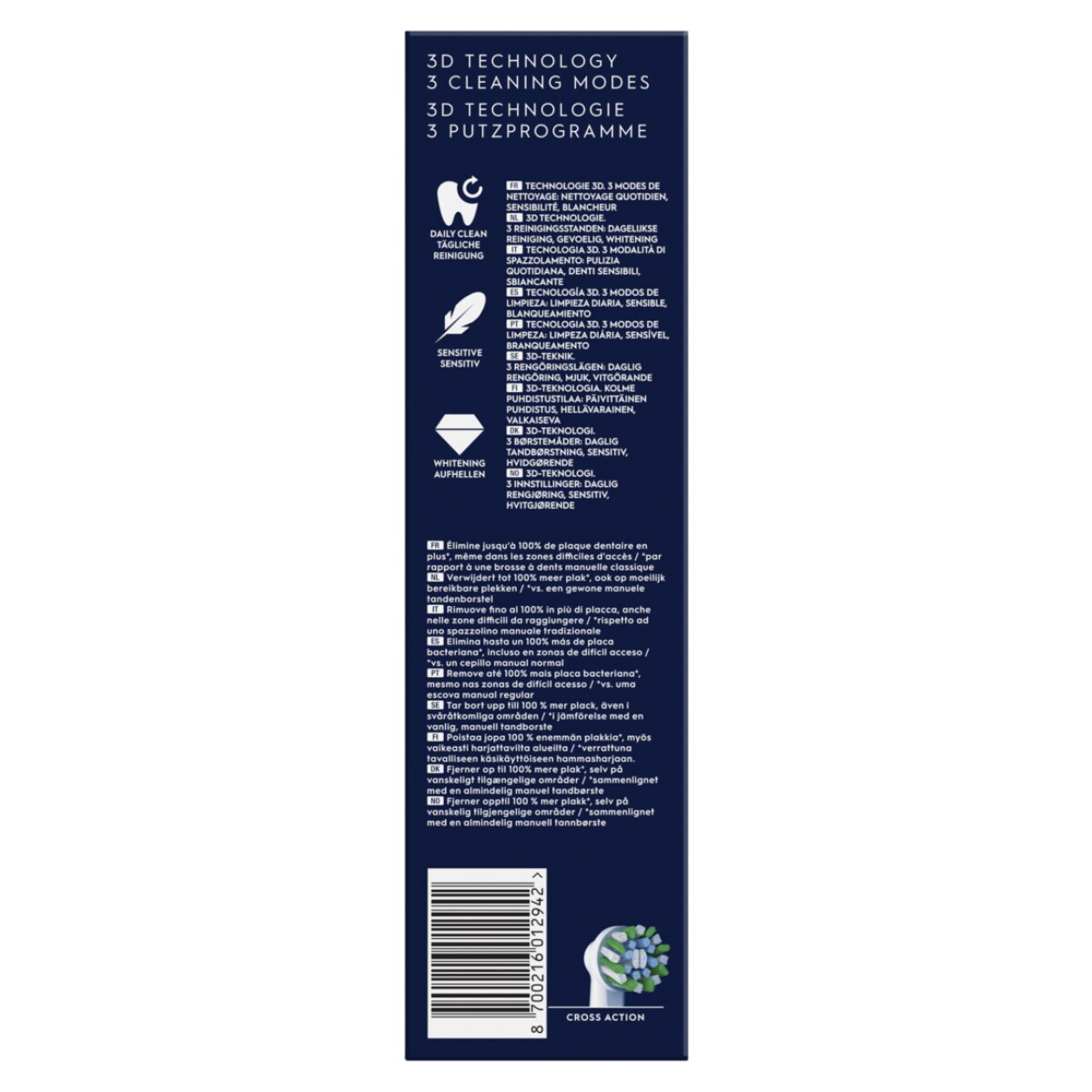 Oral-B Pro 1 Cross Action Caribbean Blue Elektrische Zahnbürste