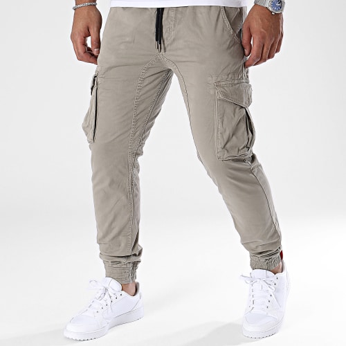Pantalon Cargo Twill Jogger 116202 Beige Taupe