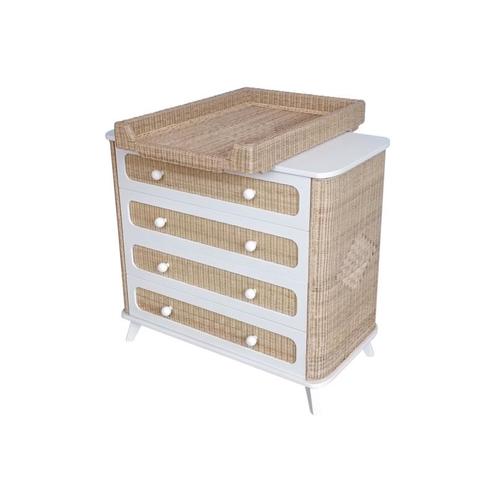 Commode 4 tiroirs COQUILLAGE Neige - THEO