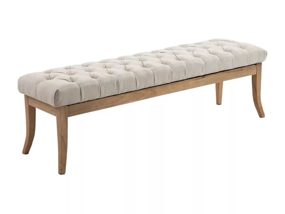 Banquette - Tissu & Bois - Crème - Ramses