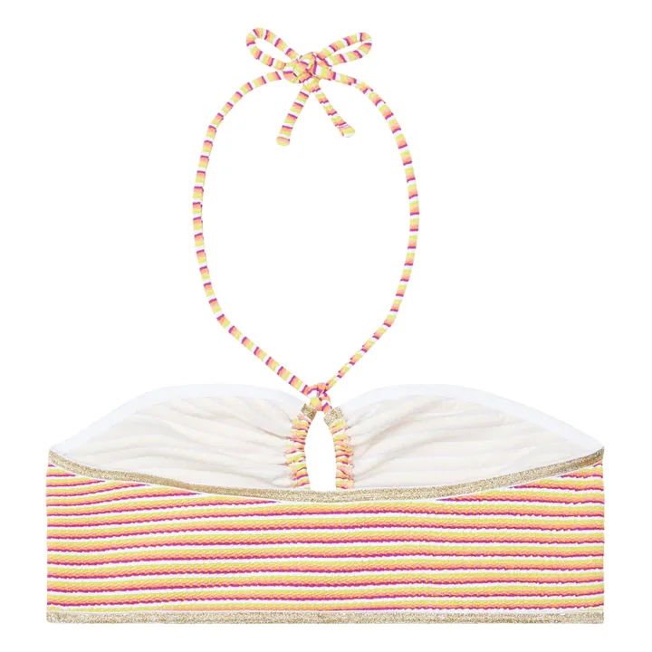 La Nouvelle Haut de Maillot Bandeau Yas Summer Stripes | Jaune