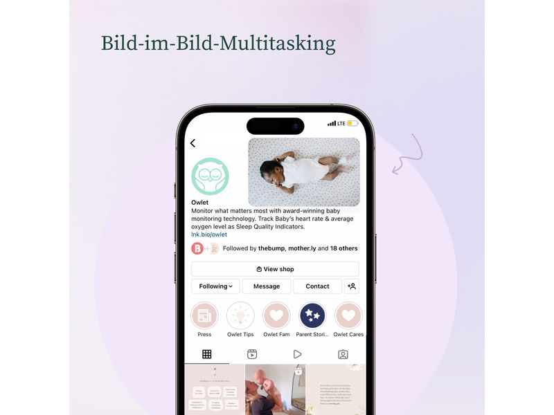 Owlet Babyphone Dream Sock   Cam 2 Bundle Edelrosa Medizinisch geprüftes Babyphone mit Kamera