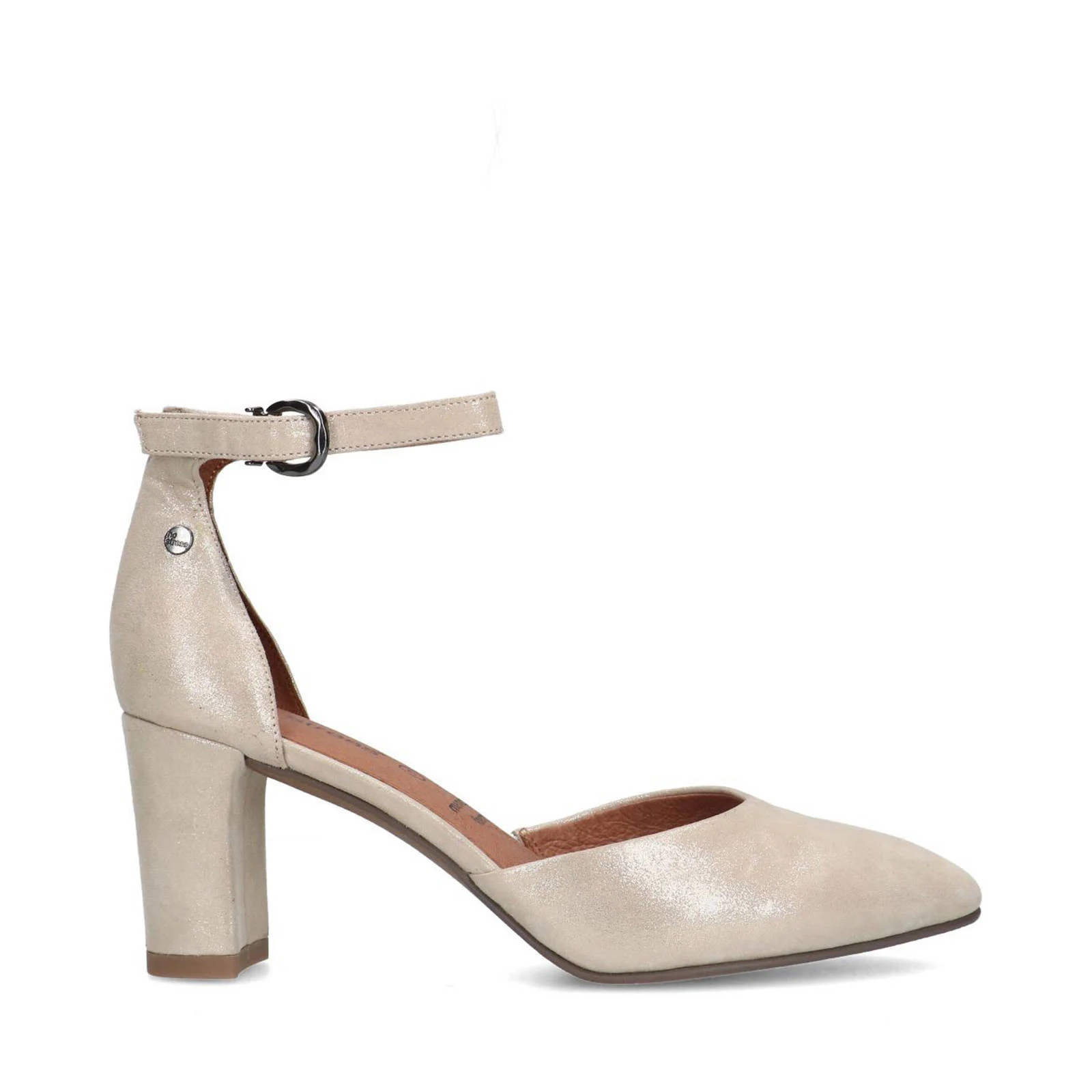 No Stress leren pumps goud