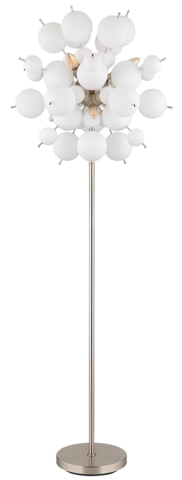 Stehleuchte - opal - Nickel matt - 155 cm