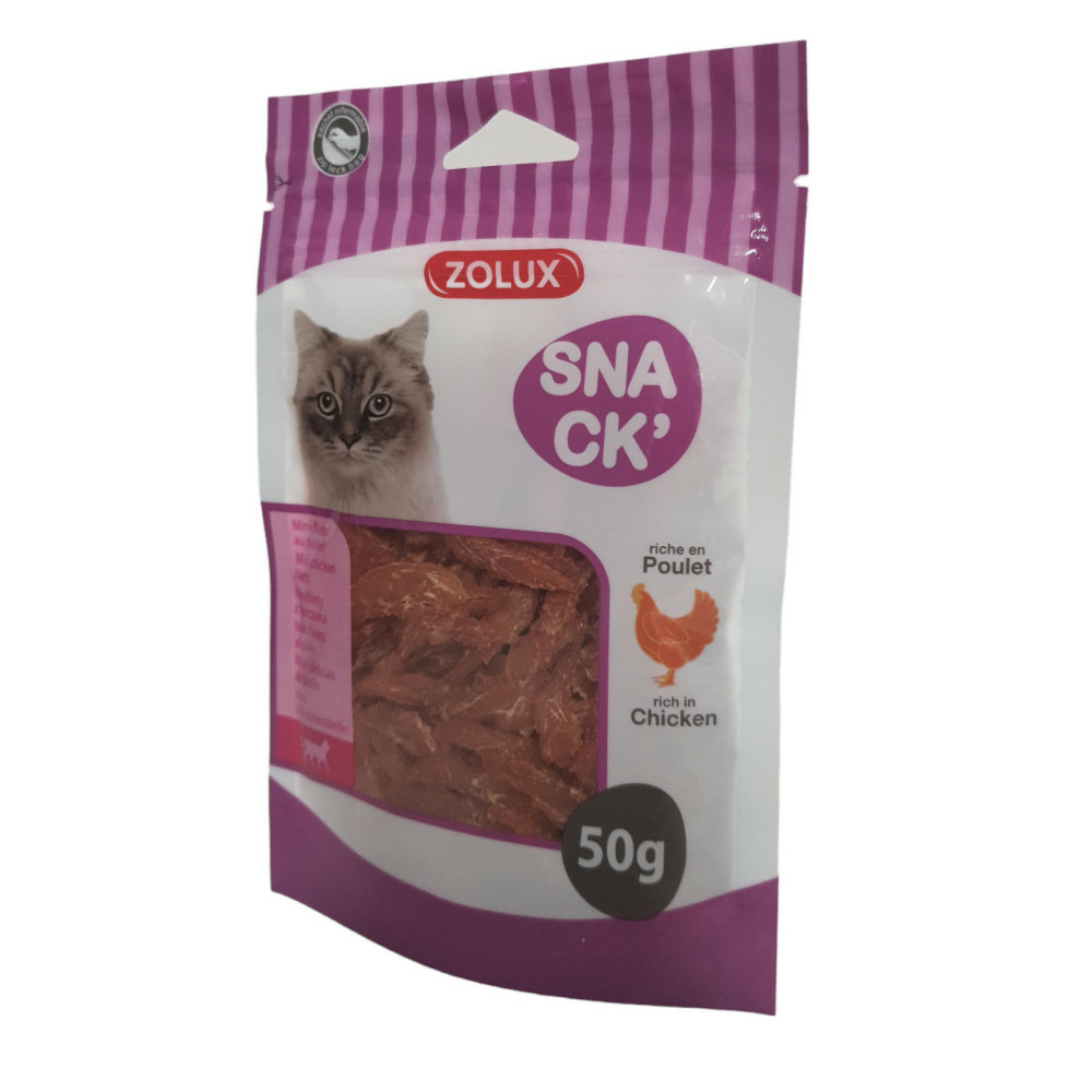 Friandise mini filet de poulet 50 g pour chat