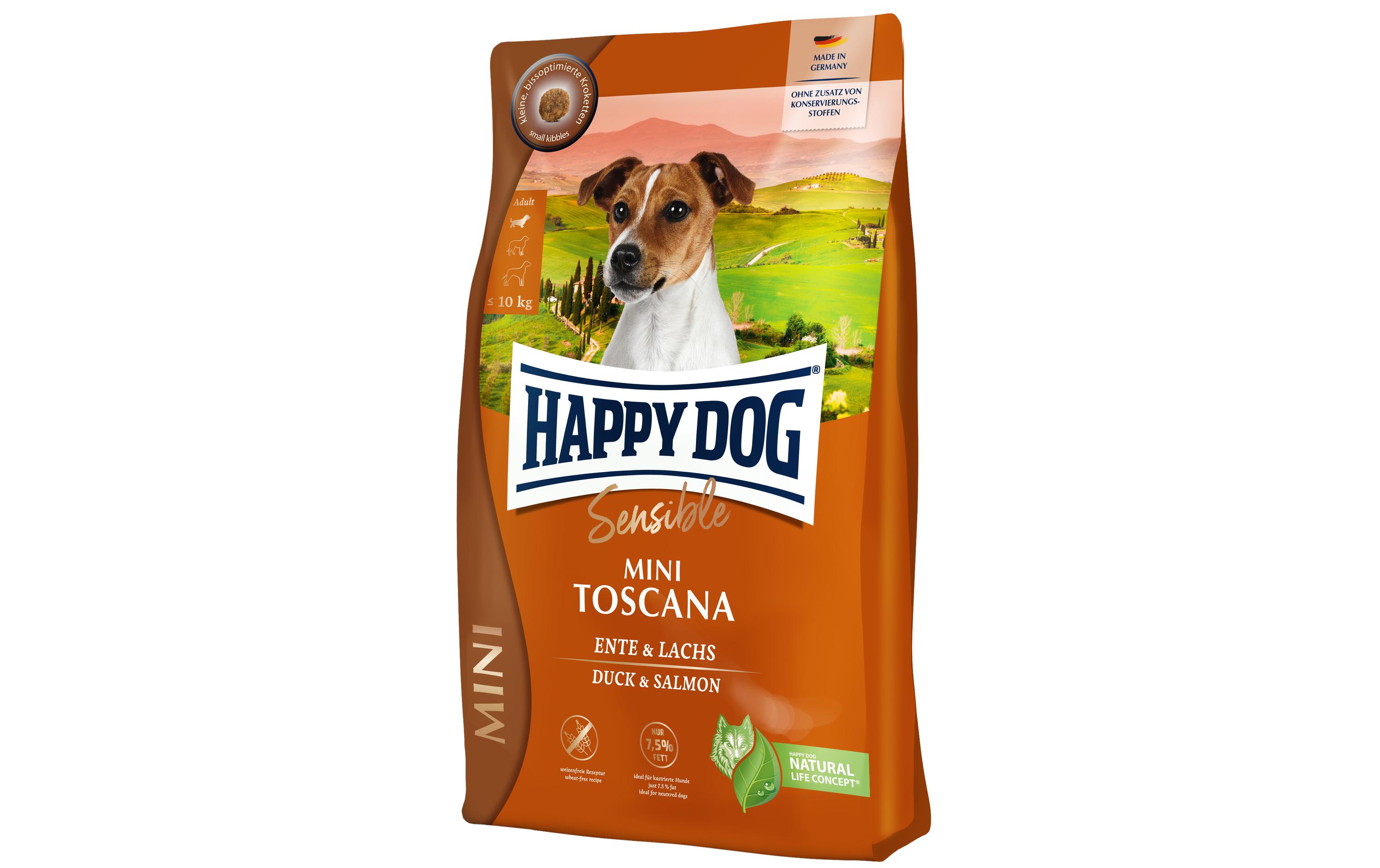 Trockenfutter Sensible Mini Toscana, 4 kgAlleinfuttermittel für ausgewachsene Hunde bis 10 kg