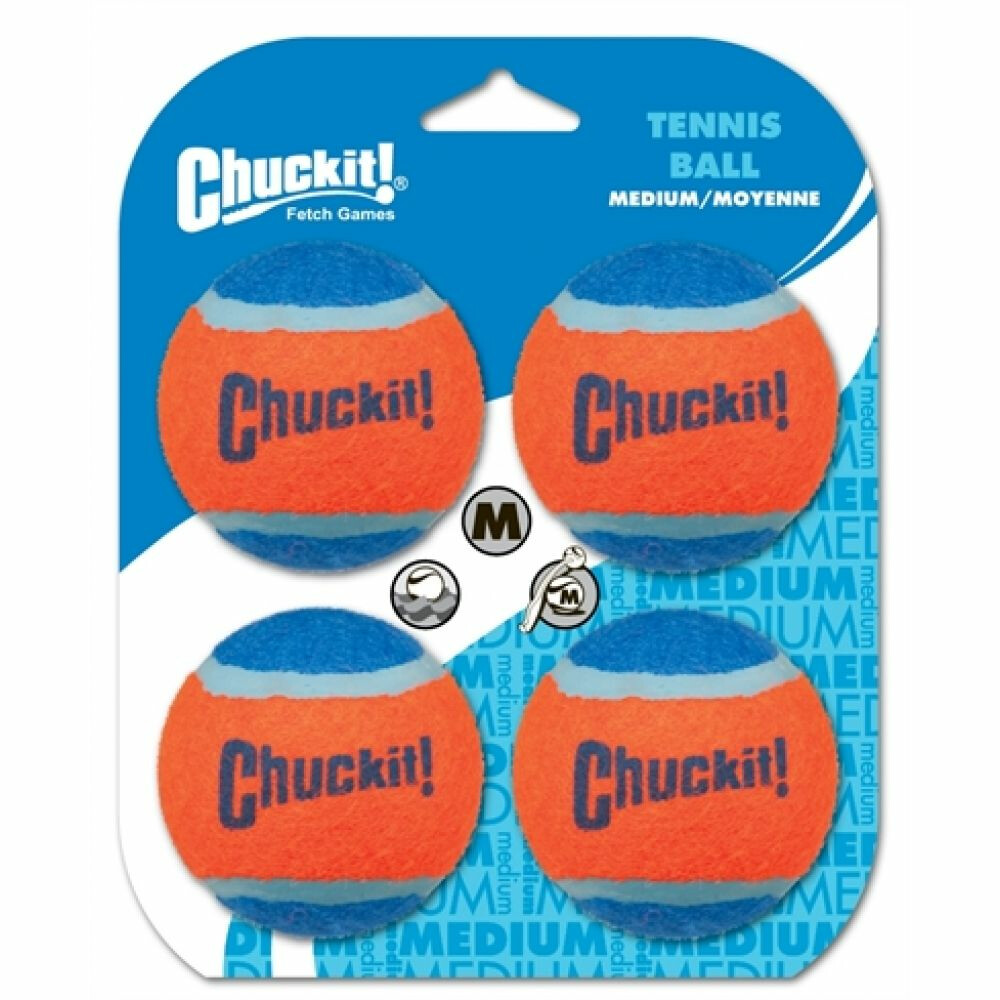 Chuckit Tennisbal Medium ø 6 cm4 stuks