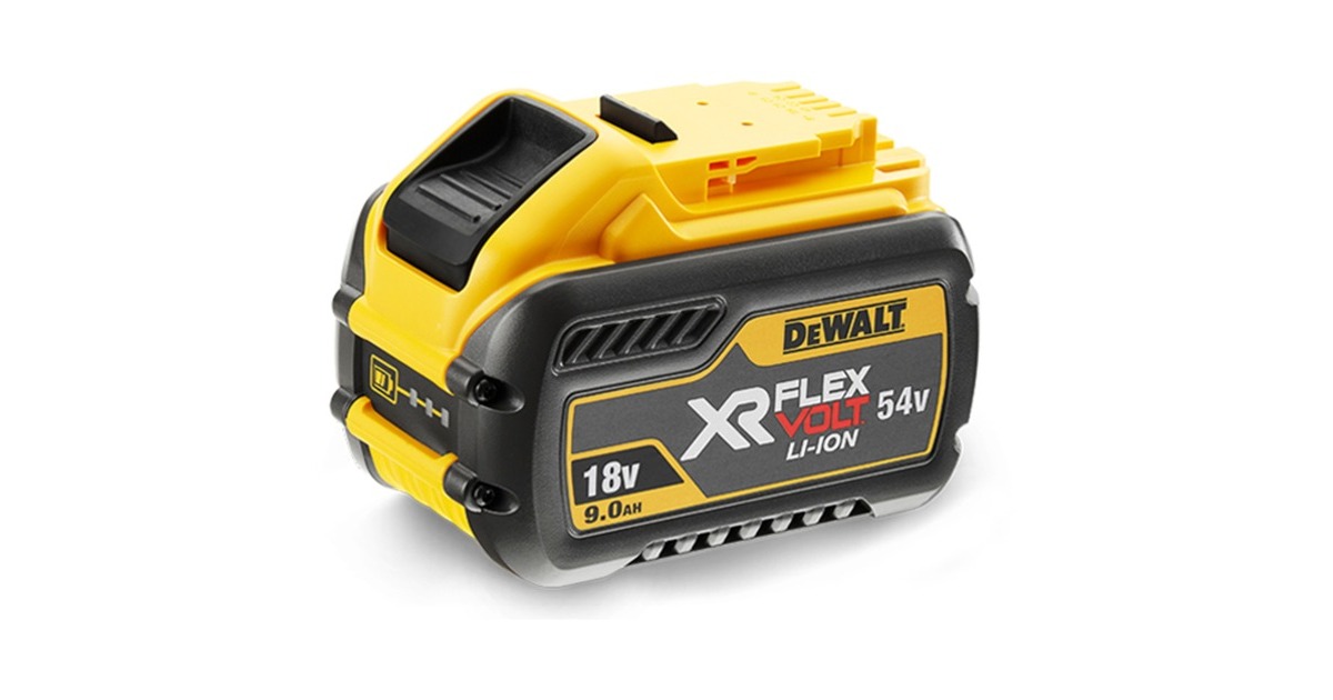 DEWALTXR FLEXVOLT Accu starterpack DCB118X2-QW oplader  (Geel/zwart, 2x 9.0Ah accu)