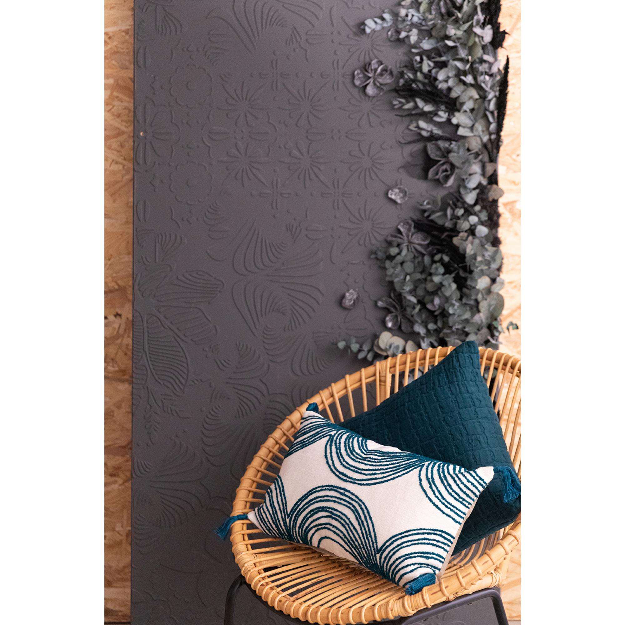 Coussin stonewash swami petrole 45 x 45 cm