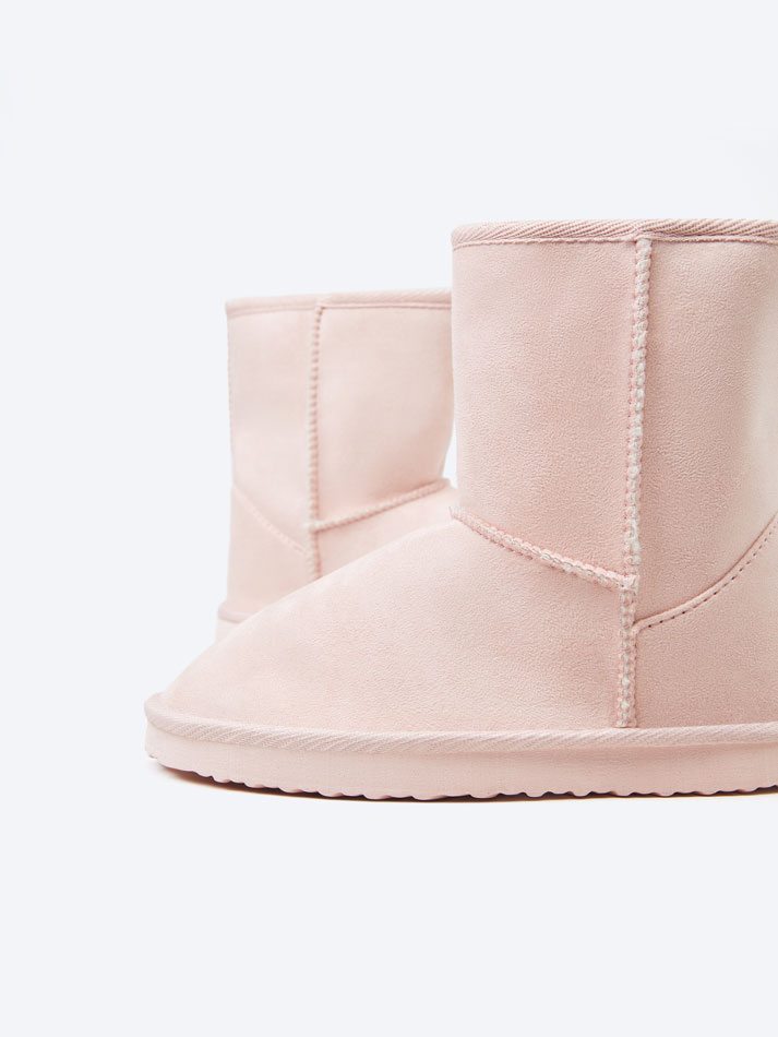 Bota forrada - Rosa claro