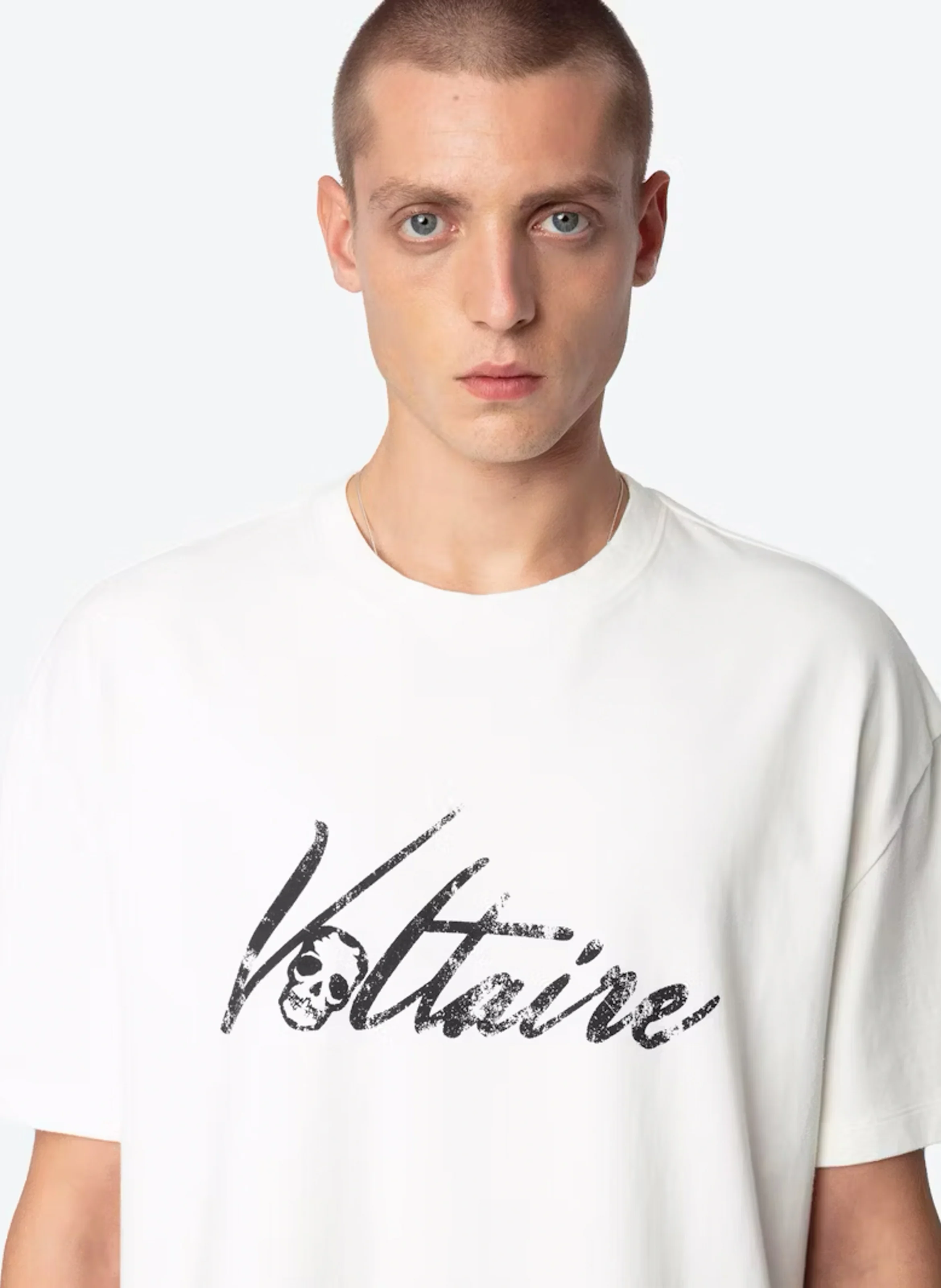 TEDDY - Tee-shirt oversize imprimé en coton bio | Blanc