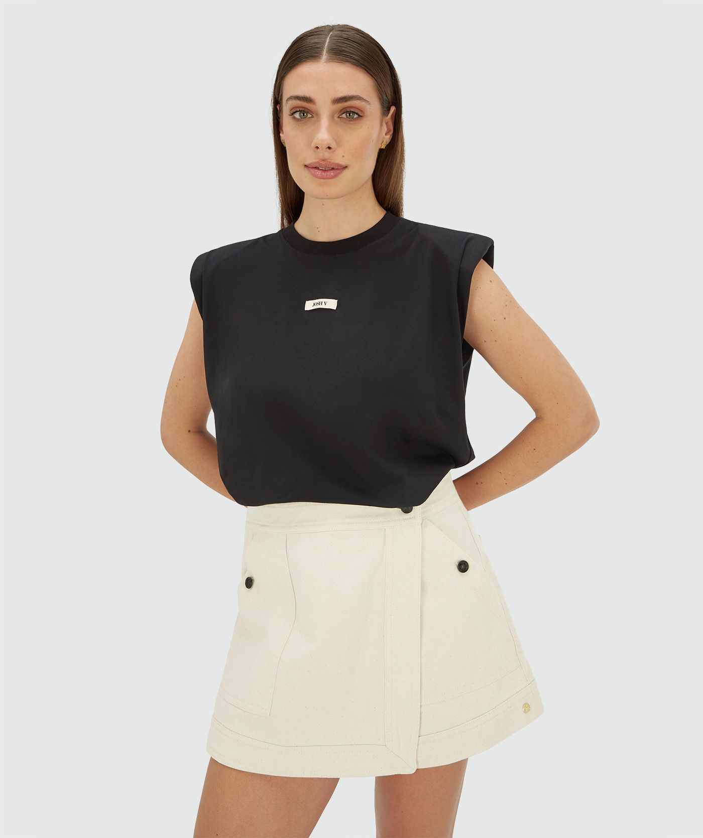 JV-VIANNA regular fit skort - ecru