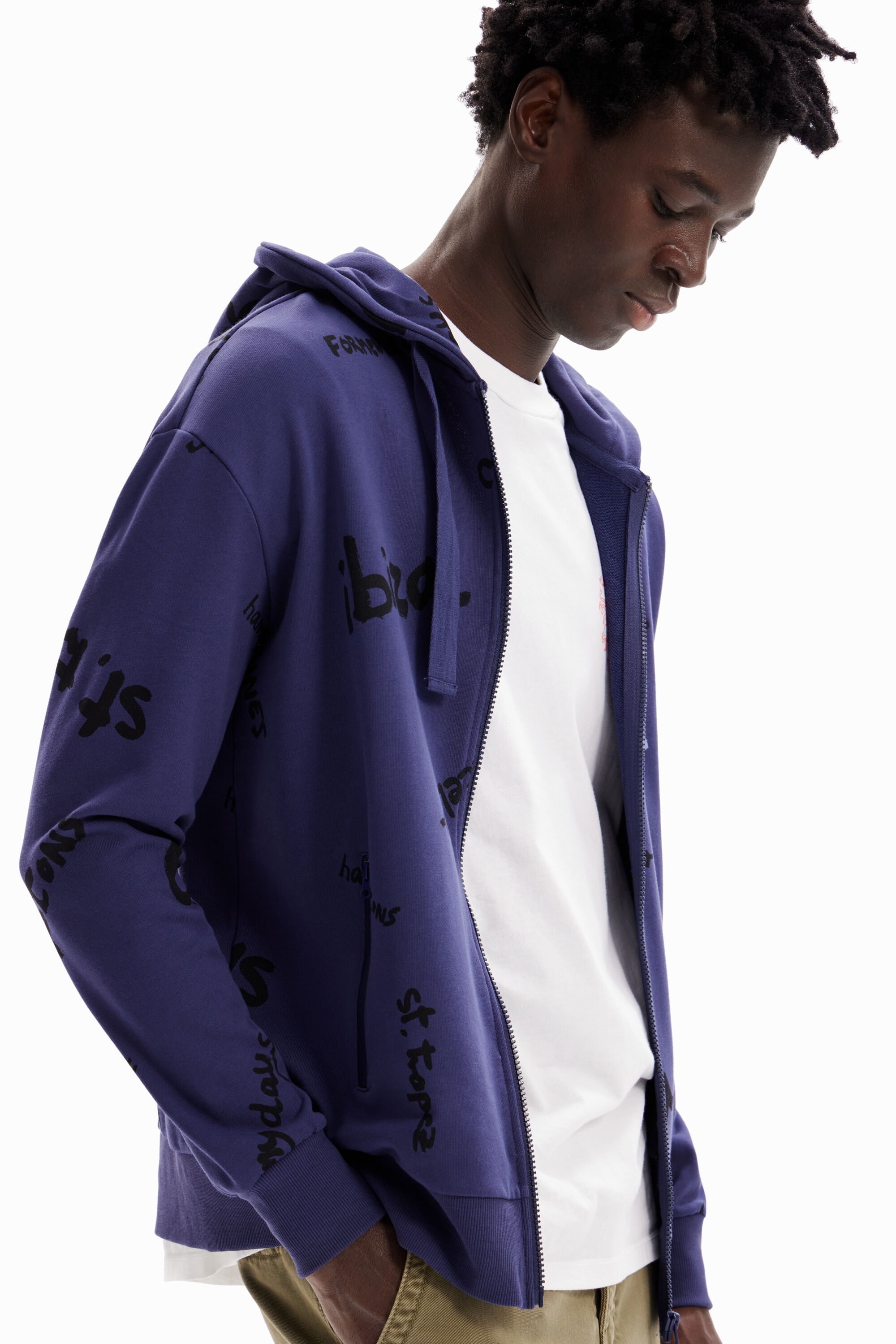 Sweat-shirt capuche fermeture Éclair