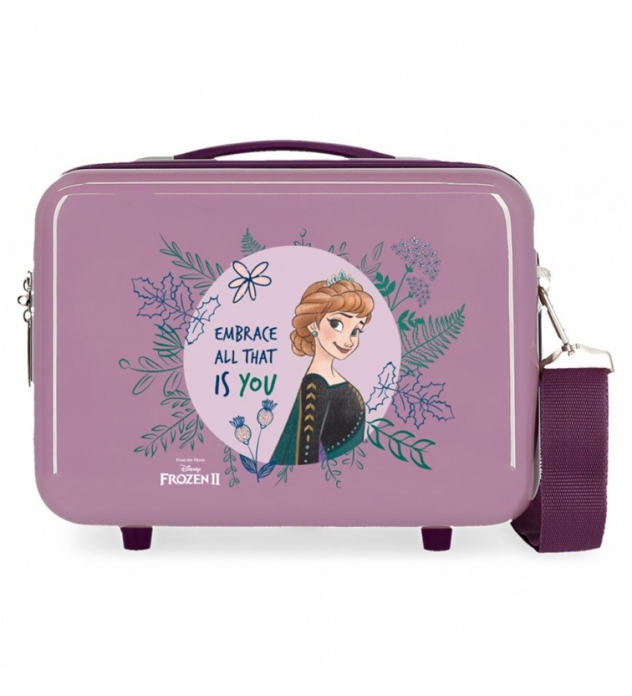 Bolsa Joumma Neceser ABS Frozen Embrace Tudo o que é você Adaptável cor morango - 29x21x15cm -