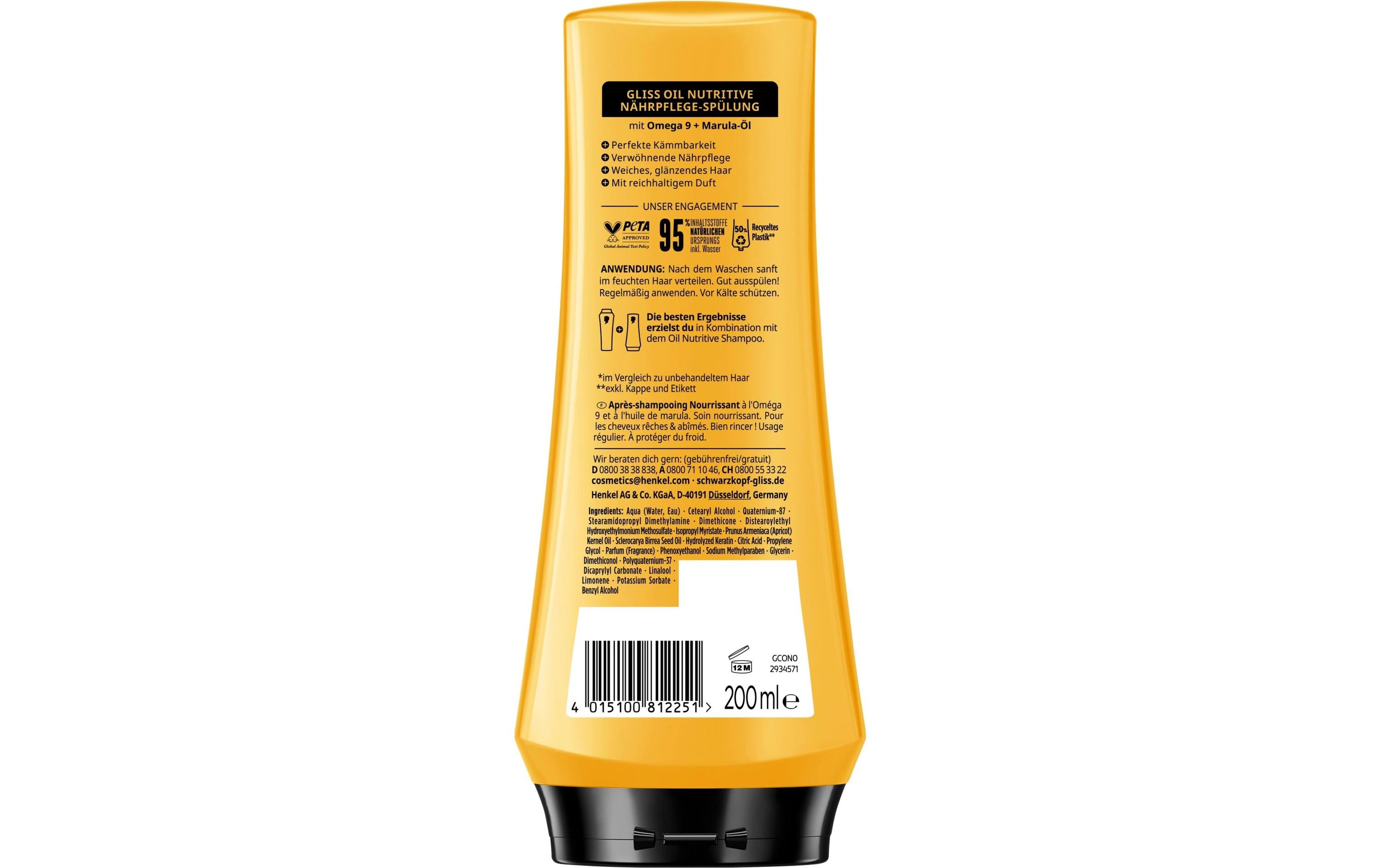 Haarspülung Oil Nutritive 200 mlConditioner repariert das Haar intensiv