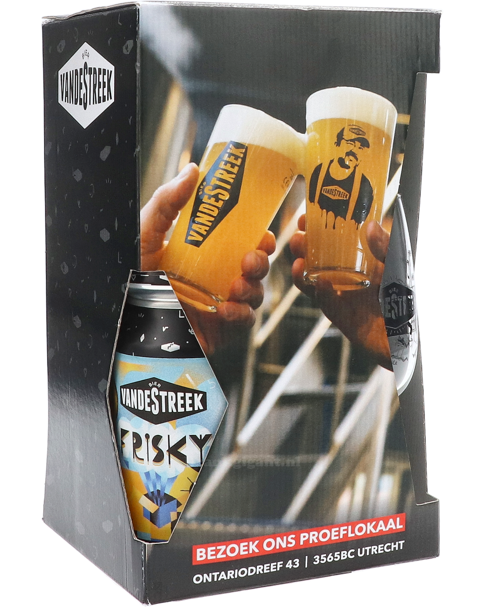 Vandestreek Cadeaupakket 5 Blikken met 1 Glas 165 cl