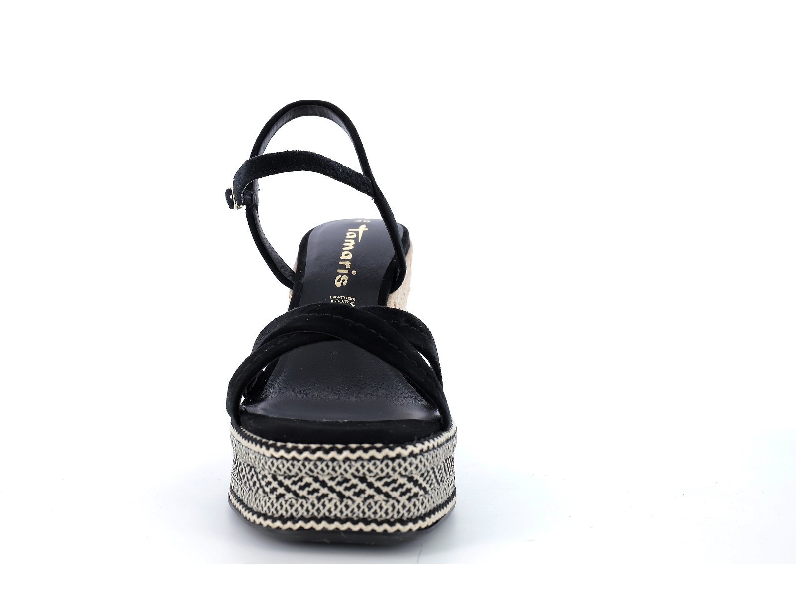 Tamaris-28363 Cuir Velours Noir