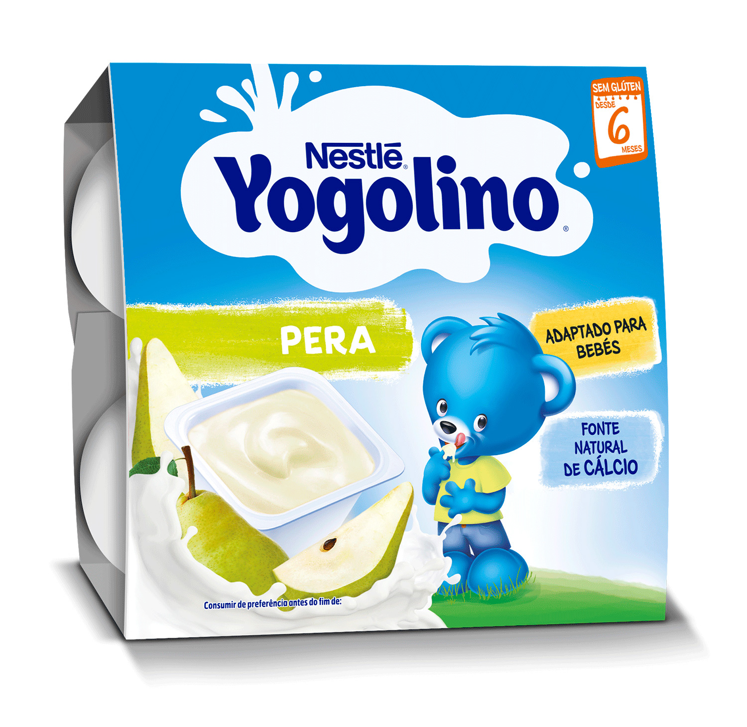 SOBREMESA LÁCTEA NESTLÉ YOGOLINO PÊRA 4X100G
