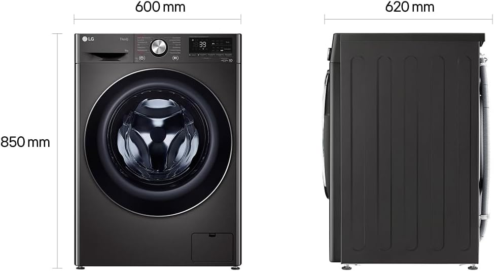 LG Electronics F4WV708P2BA Waschmaschine, Schwarz, 8 kg
