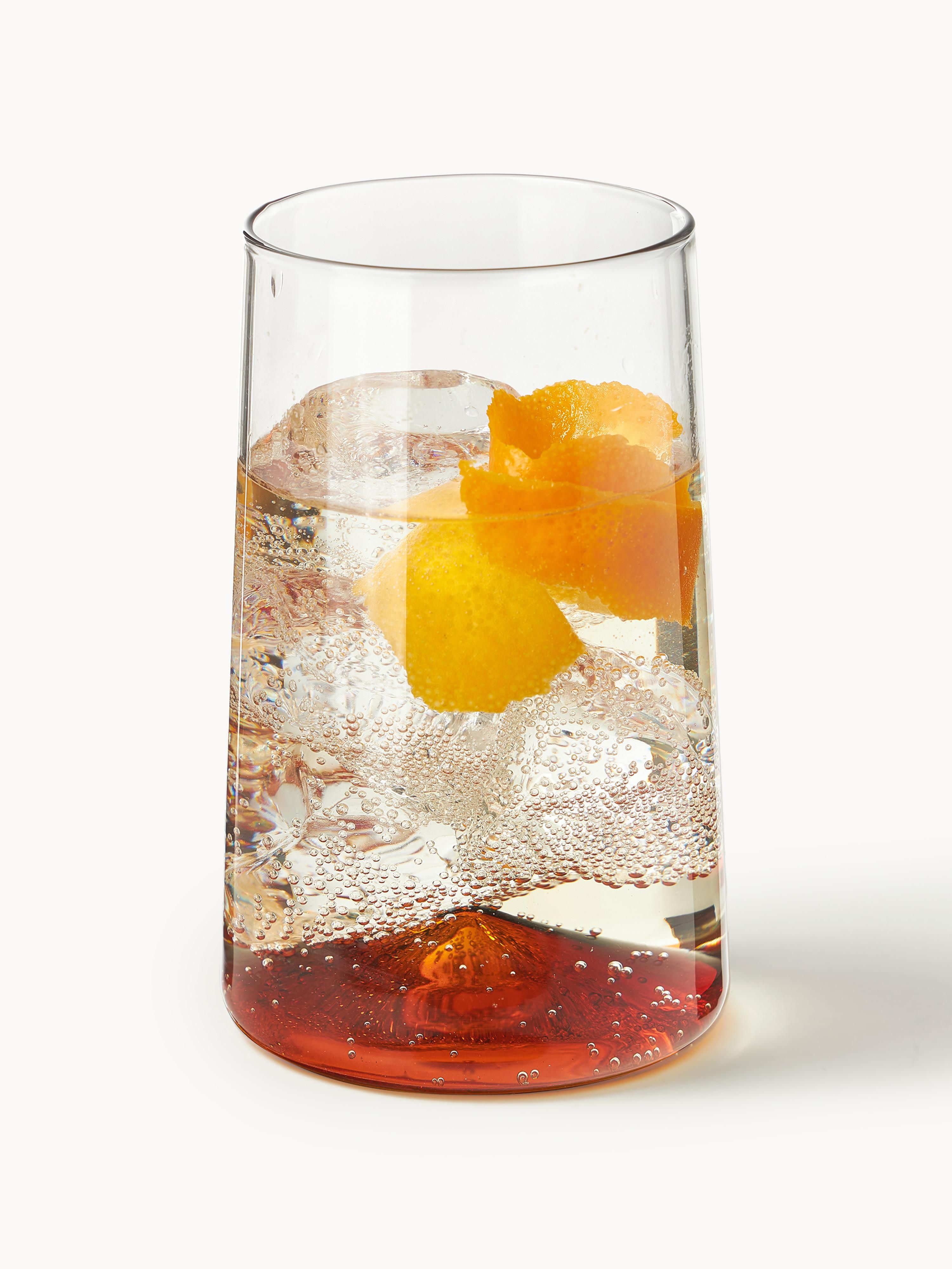Mondgeblazen longdrinkglas Hadley, 4 stuks