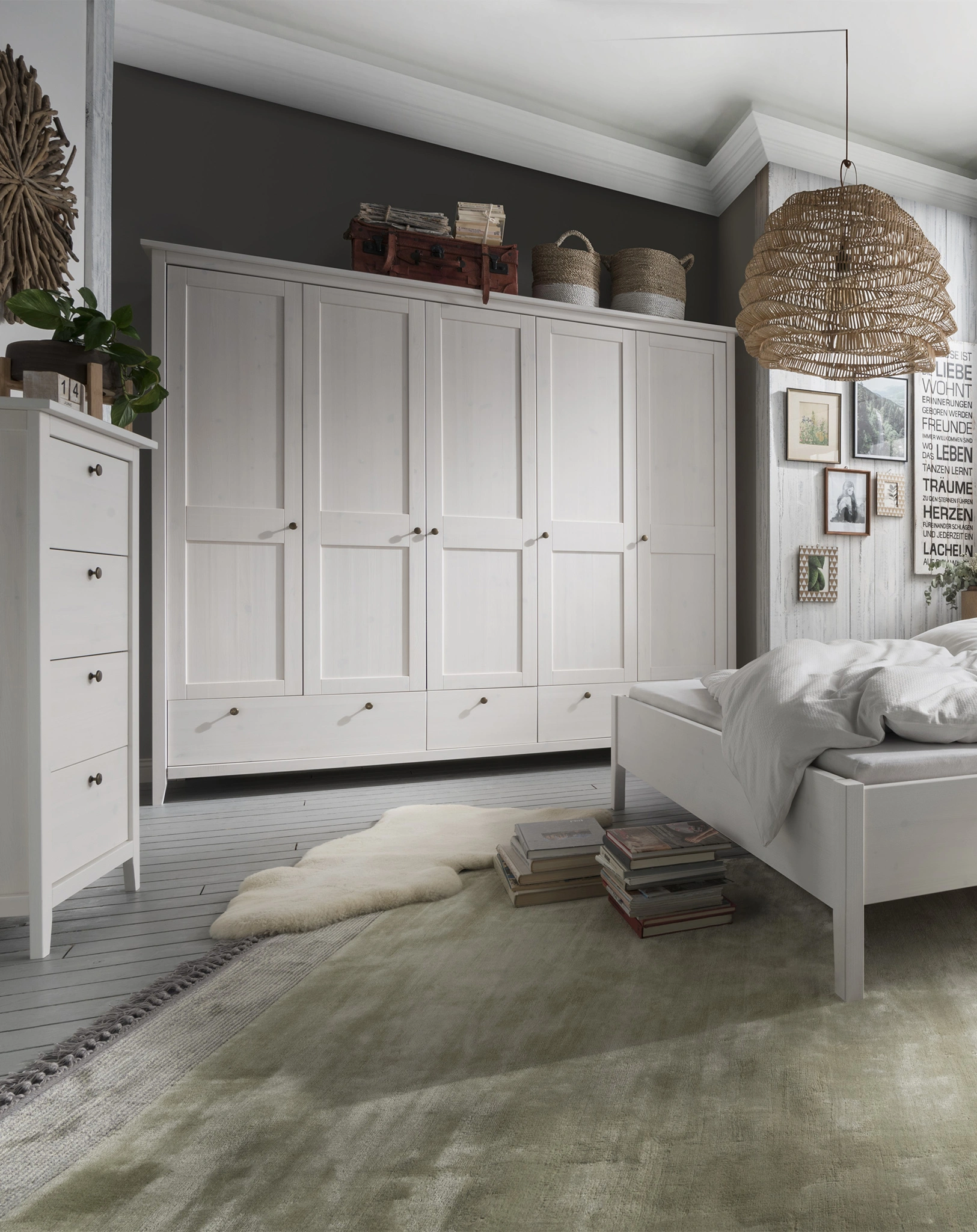 Kommode SOLVITA klein (Farbe: weiß)