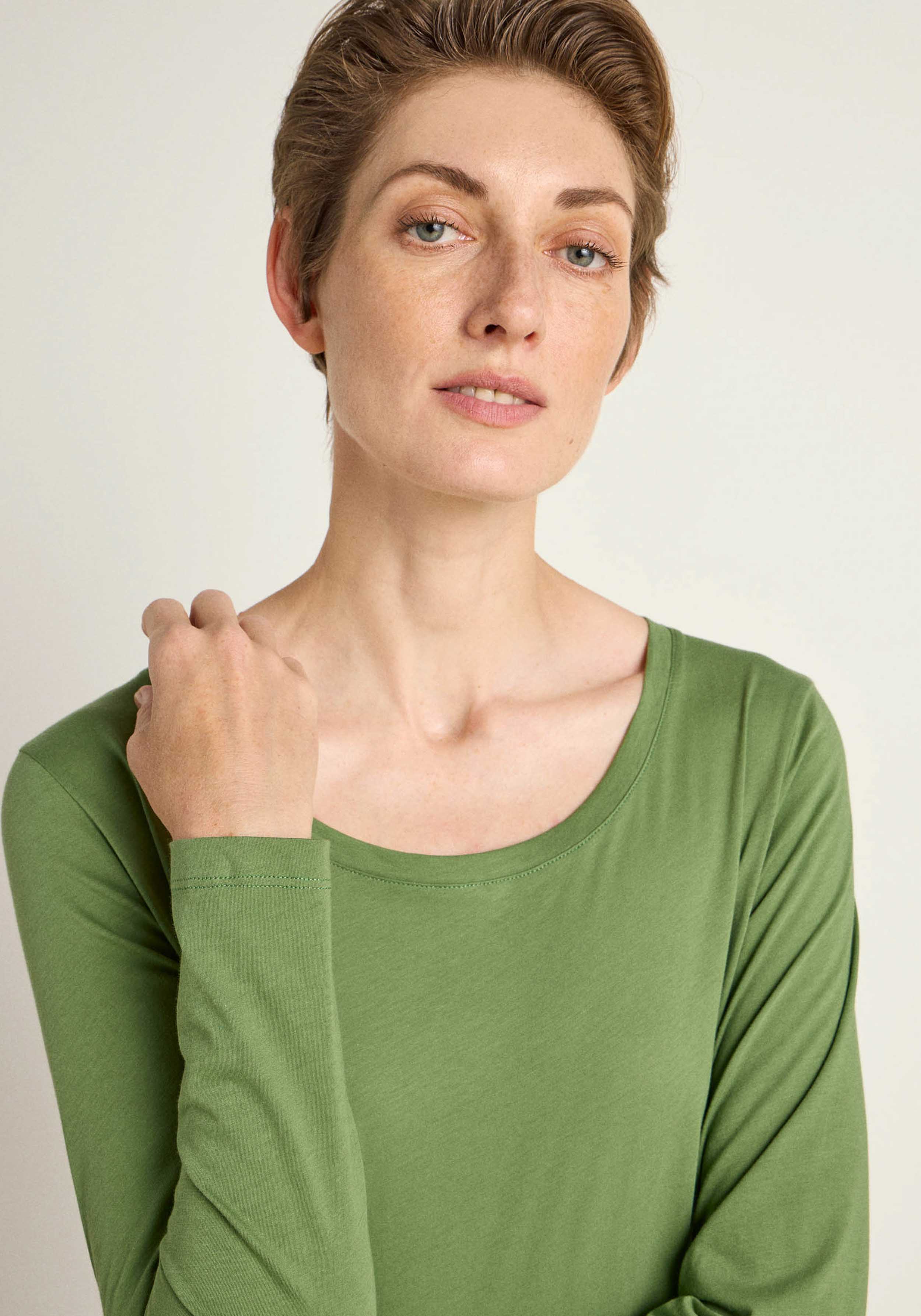 Lanius Langarmshirt Sage
