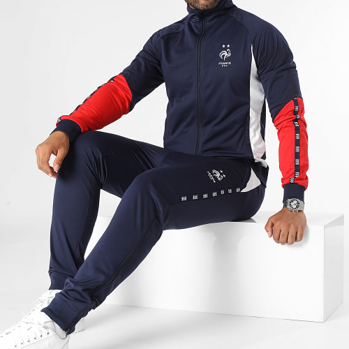 Ensemble De Survetement A Bandes F23023 Bleu Marine