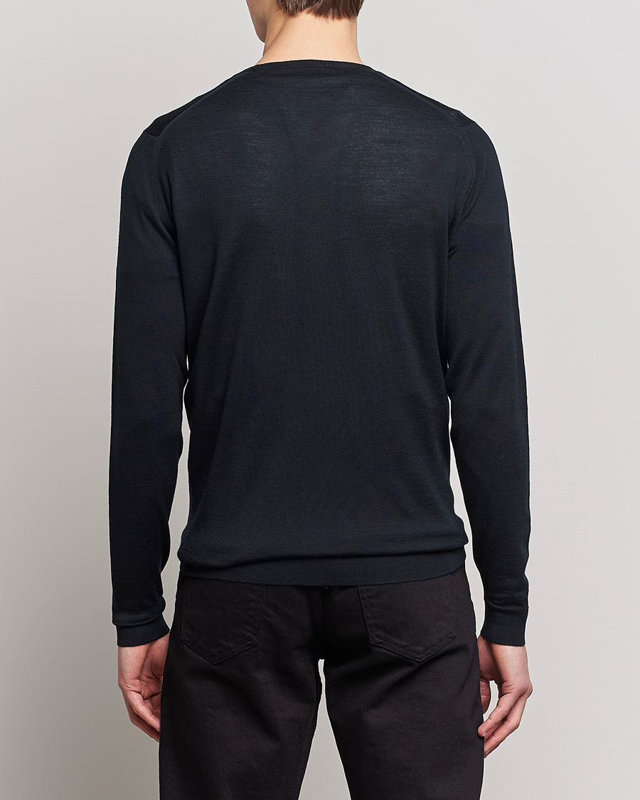 John Smedley Lundy Extra Fine Merino Crew Neck Black