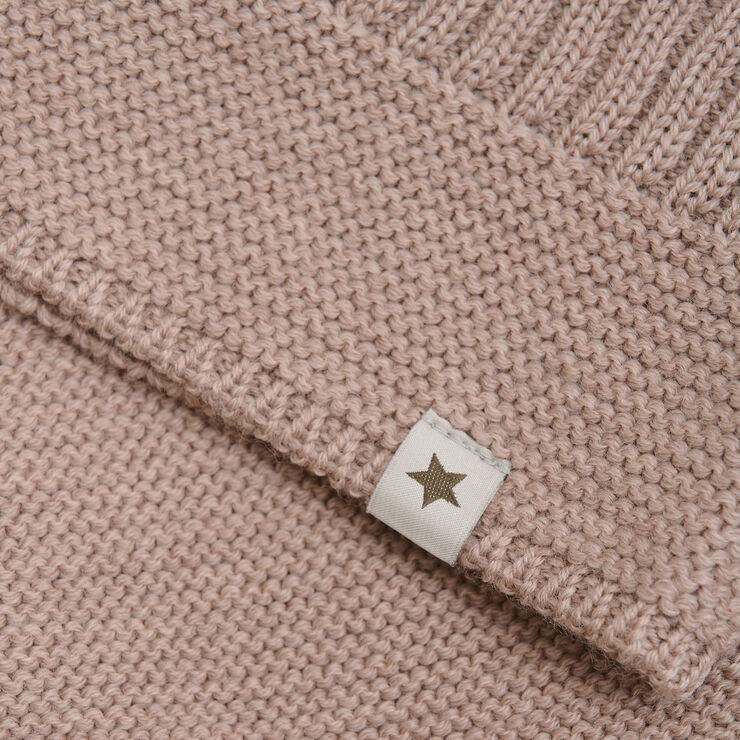 Huttelihut Balaclava Windstop w. Pompoms Mahogany rose