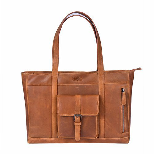 Sparwell Knox Laptopbag Creative Katherine | Shopper Cognac