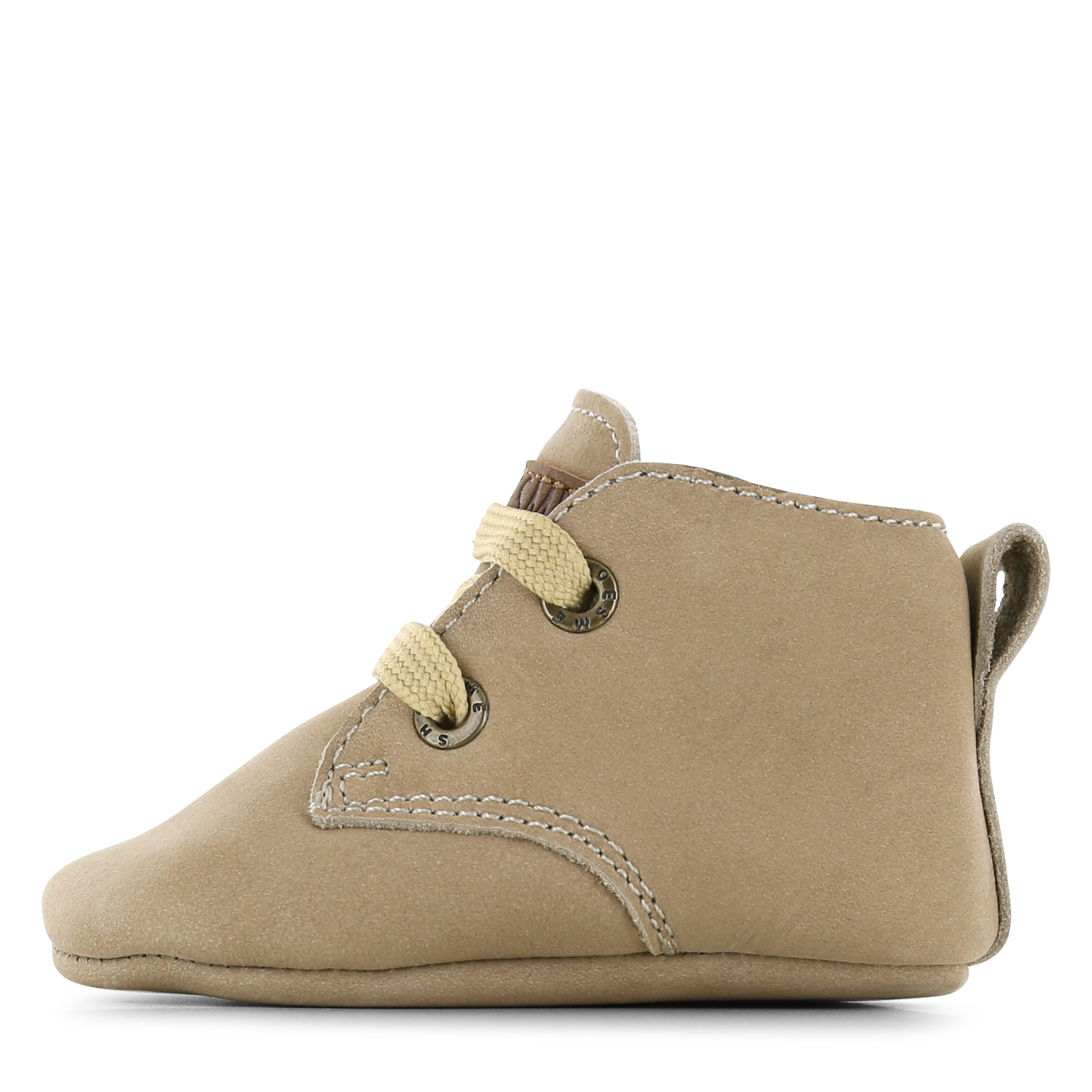 Shoesme Newborn beige leren slofje Leer | Uni schoenen