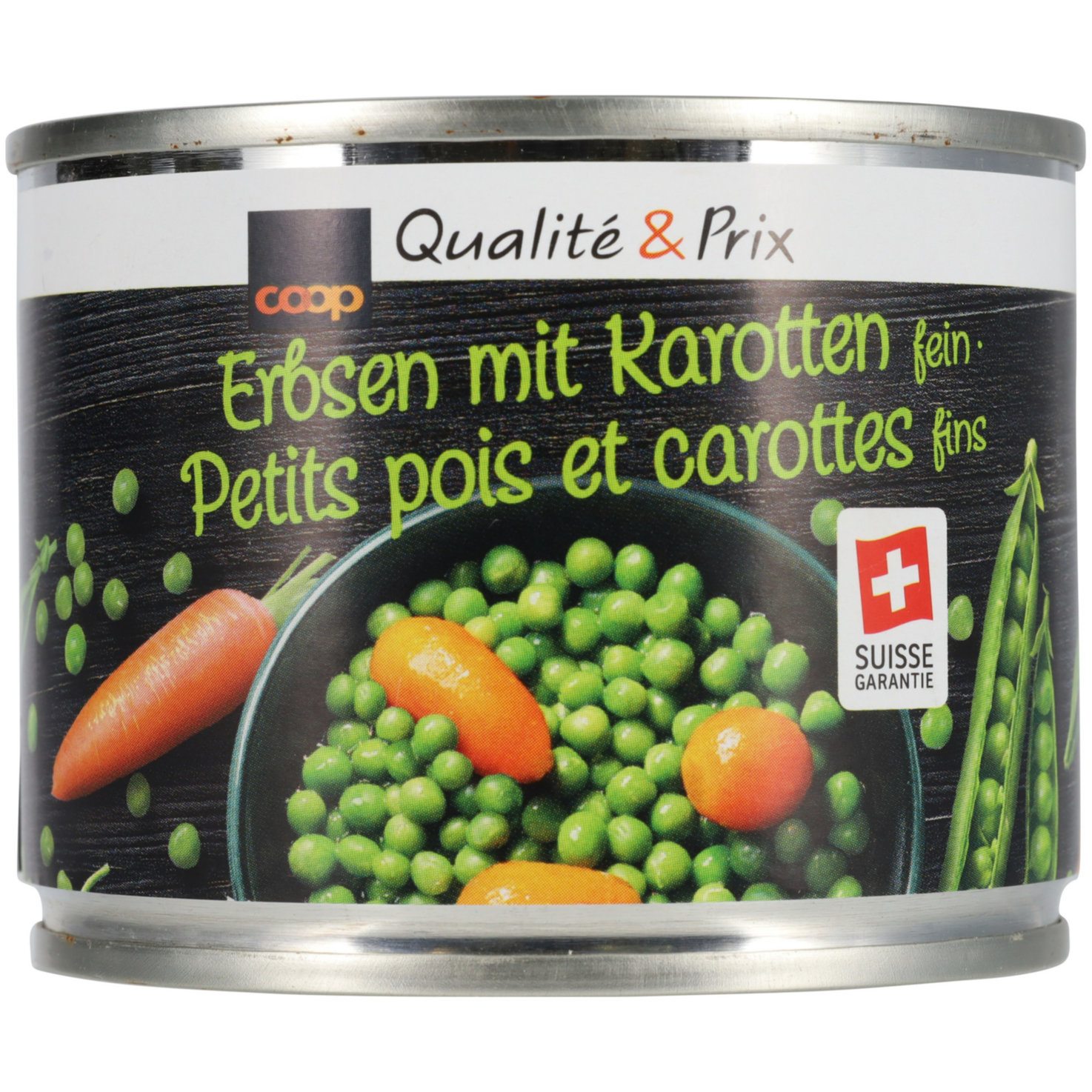 Erbsen mit Karotten fein