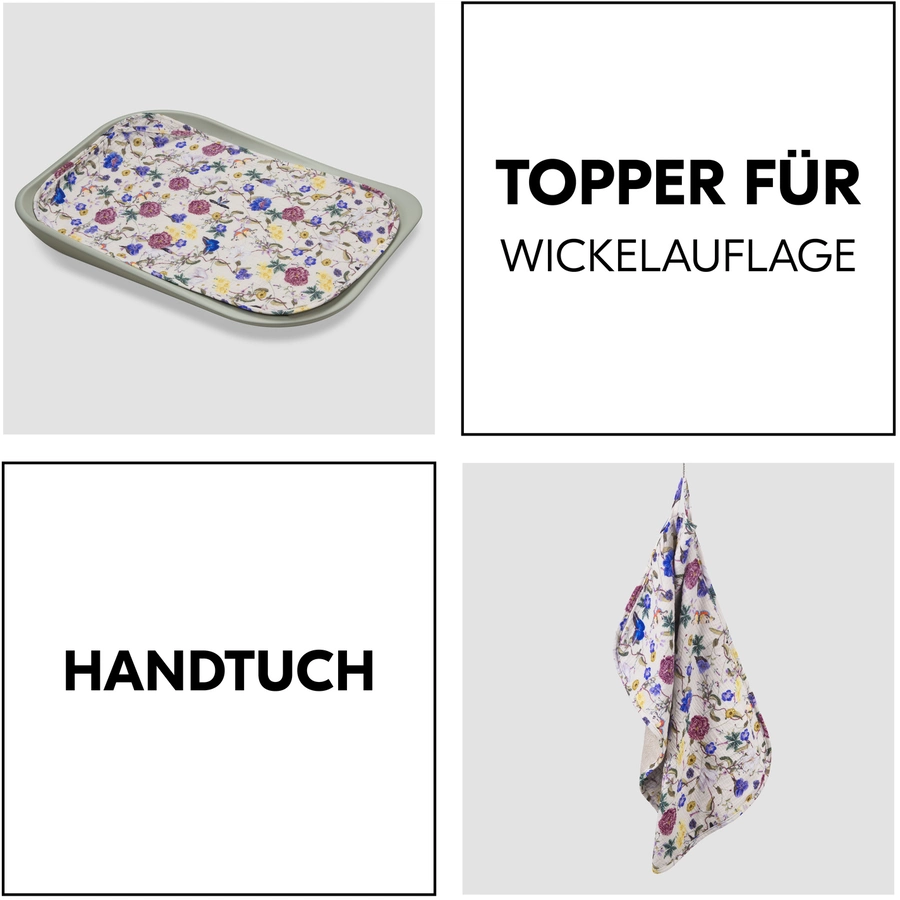 hauck Topper für Wickelauflage Beige Floral