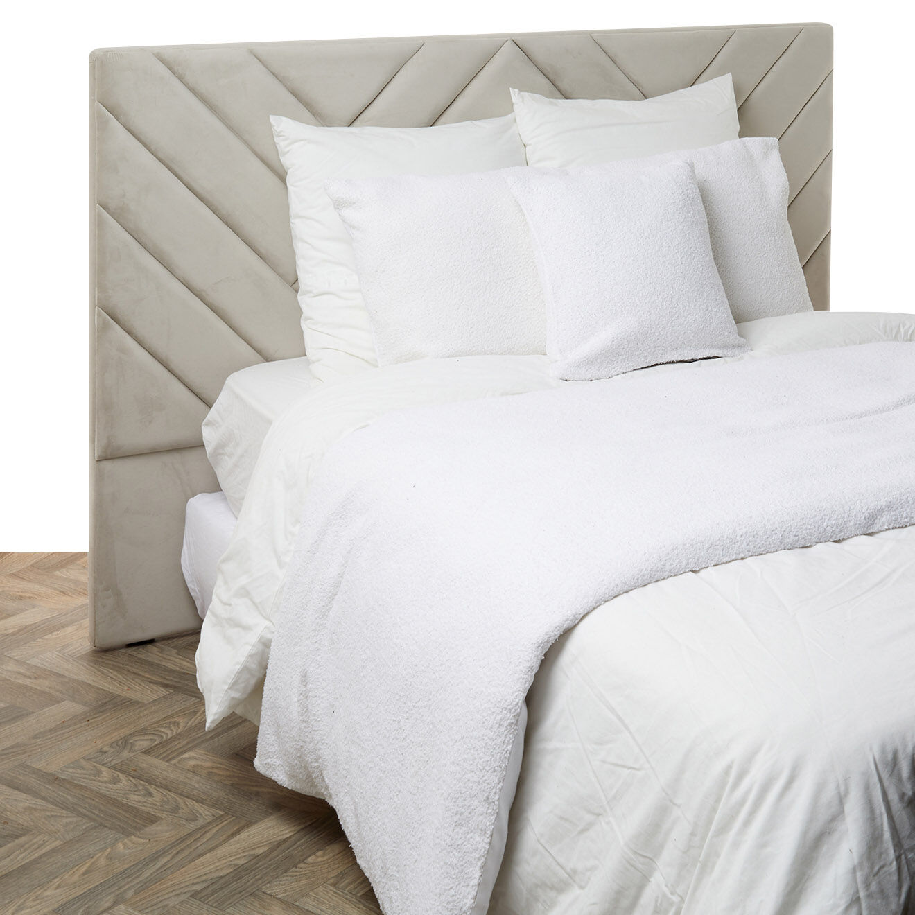 Haomy Housse de coussin bouclette Erode blanche - 45x45 cm