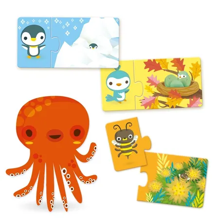 Djeco Lernspiel: Puzzle duo: Verstecken & Finden