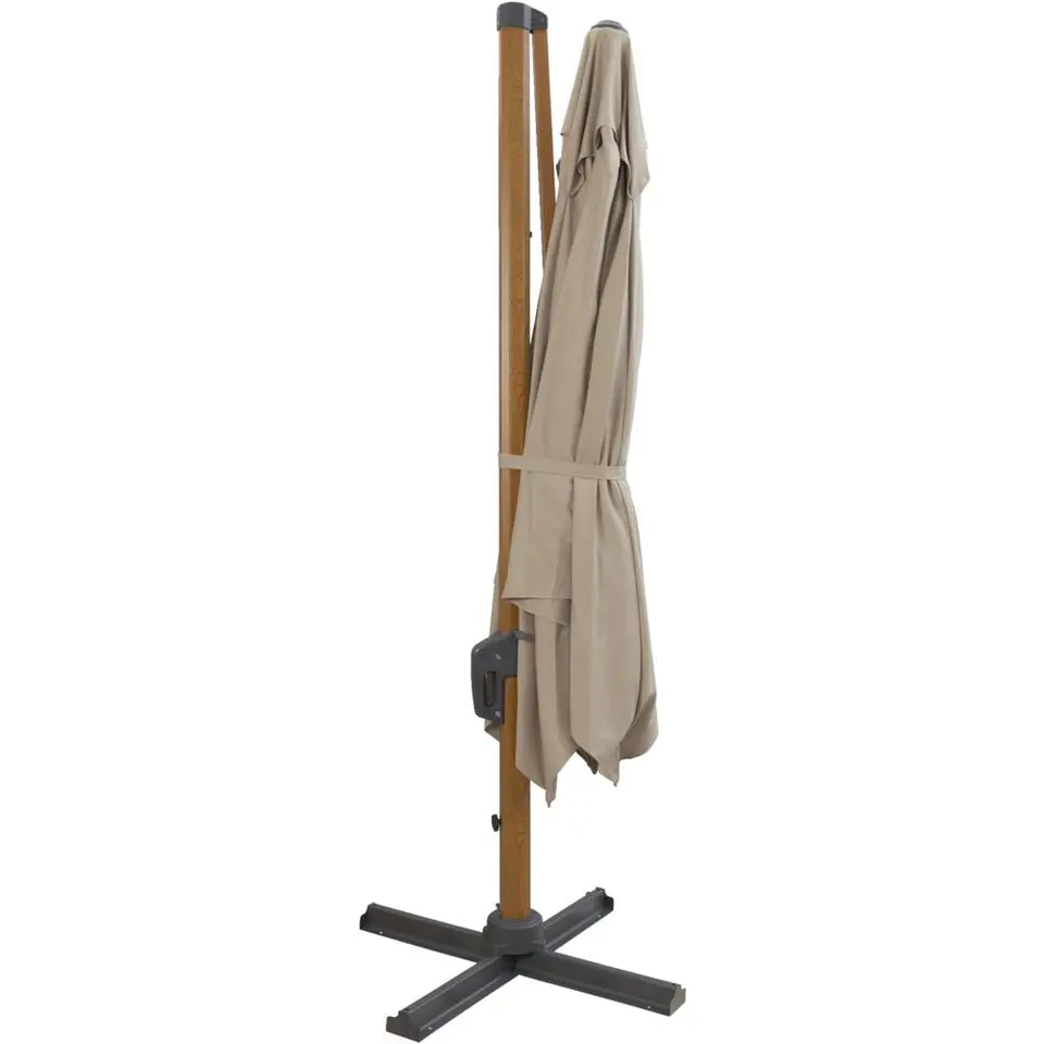 Zweefparasol Nancy - taupe - 300x300 cm