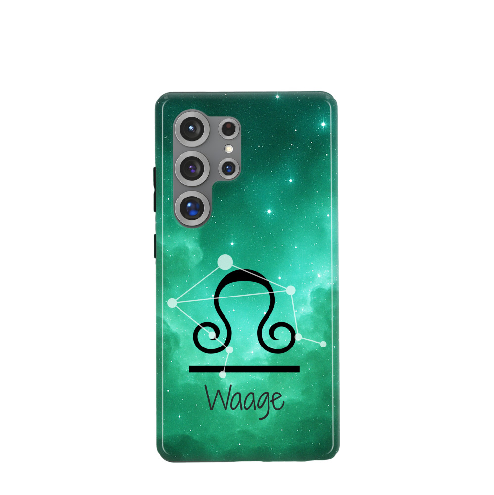 Samsung Galaxy S25 Ultra Hybrid (Kunststoff / Gummi) Hülle Waage 2 - Grün