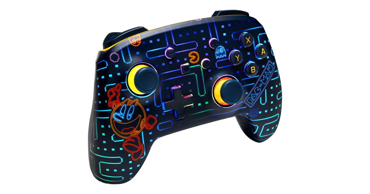 PowerAEnhanced Wireless Controller for Nintendo Switch with Lumectra - PAC-MAN Neon Arcade