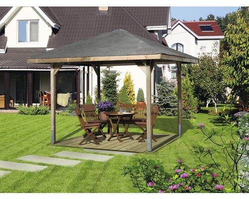 Paviljoen weka paradijs formaat 1 218 x 218 cm natuurlijk